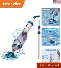 Handheld Rechargeable Pool Vacuum – Powerful Suction & Telescopic Pole, PC10