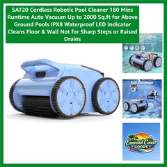 Waterproof Robotic Pool Cleaner – 150 Min Runtime, Easy Retrieval Hook Included
