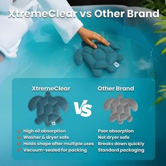 2-Pack Large Scum for Hot Tub Spa Pool Absorbing Floating Sponge Clean, Turtle