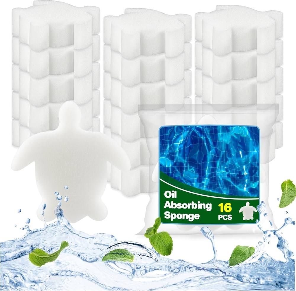 Pool Oil Absorbing Sponge – 16PCS Sponges That Soak Up Hot Tub…