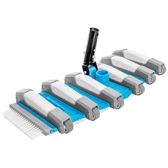 19&Prime; Pro HD Weighted Flexible Concrete Swimming Pool Vacuum Head Side Brushes