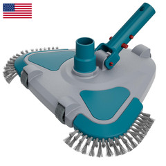 Poolwhale Upgrade Pro Weighted Triangular Pool Rotative Vacuum Head Brush Ez