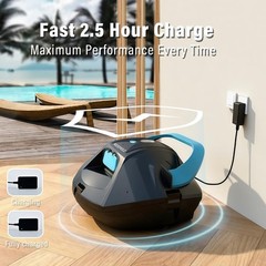 KEEPEEZ SP-M101 Robotic Pool Cleaner 100 Minutes Runtime up to 860 sq.ft.