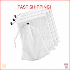 4Pcs Pool Vacuum Replacement Mesh Bag, Pool Leaf Vacuum Net Bag Fine Mesh with L