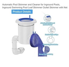 Automatic Pool Skimmer Cleaner for Inground Pools Leaf Skimmer Net