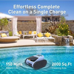 Cordless Robotic Pool Cleaner for Inground & Above Ground Pools–Smart Navigation