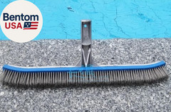 Pool Brush Head, 18&Prime; Heavy Duty for Cleaning Walls & Floors, Stainless Steel Bri