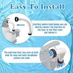 ZVJV 2 Pack 11535 Pool Sand Filter Pump Hose – 16 Inch Interconnecting White