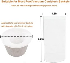 100 Pack Pool Skimmer Socks, Reusable Pool Socks for Skimmer Basket, Skimmer Soc