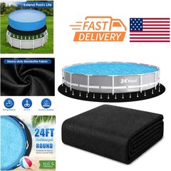 Geotextile Fabric Pool Pad 24ft Durable Under Liner Solution for Grass Free Area