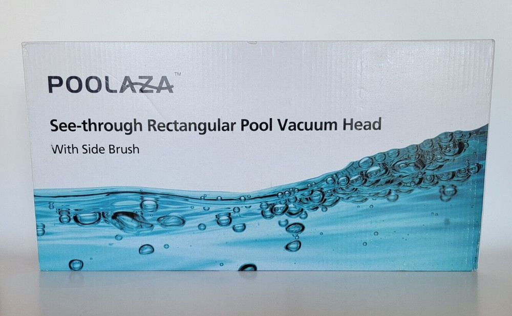 Poolaza See Through 14&Prime; Rectangular Weighted Pool Vacuum Head w/ Side Brushes