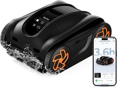 4-in-1 Cordless Robotic Pool Cleaner AI Control Self-Park Black