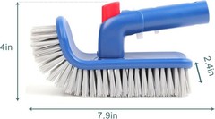 Pool Brush Head for Cleaning Walls,Steps & Corners,Rotatable Hand Scrub Brushes,