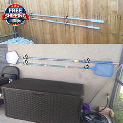 Non Rust Pool Pole Hangers – Ideal Pool Fence or Wall Mount Storage Hooks for Po
