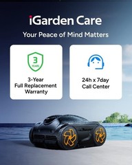 4-in-1 Cordless Robotic Pool Cleaner AI Control Self-Park Black
