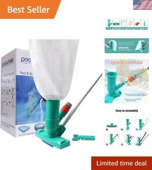 Deluxe Pool Spa Pond Mini Jet Vac Vacuum Cleaner with 56.5&Prime; Telescopic Pole