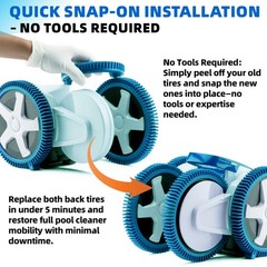 AR-PRO 4-Pack Back Tires Replacement for Pool Cleaner – 4 PACK-Rear