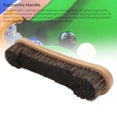 Pool Table Brush, 12in Horse Hair Pool Table Cleaner Brush Poplar Wood 3-in-1…