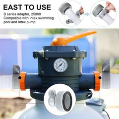 Adapters Hose Fitting Pump Replacement B Conversion For Intex 1.25in To 1.5in