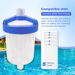 Inline Leaf Catcher Canister for Pool Vacuum Compatible with Hayward W560 Poolva