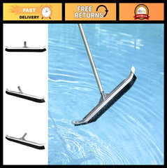 24&Prime; Aluminum Back Brush for Pool Cleaning – Heavy Duty, Commercial Grade Tool