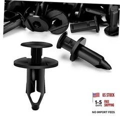 200 PCS 8mm Universal Plastic Push Clips, Push-Type Nylon Bumper Fastener