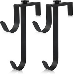2PCS Double Pool Pole Hooks, Adjustable Thickened Panel Rustproof Pool Fence Hoo
