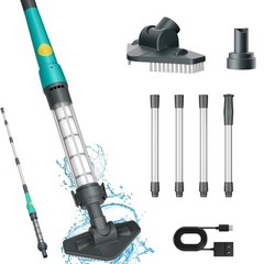 Mutaomay Rechargeable Pool Vacuum Handheld Cordless Pool Cleaner IPX8 with Pole