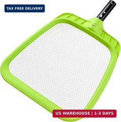 Pool Skimmer Net-Professional Heavy Duty Reinforced Frame Leaf Rake Nylon Flat N