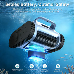 Cordless Robotic Pool Vacuum for Inground Pools, Above Ground Pool Cleaner