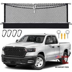 3-Layer Cargo Net Zipper Bag Truck Bed Net for Dodge RAM 1500 2019-2026