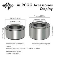 Front & Rear Wheel Bearings Heavy Duty for Polaris Sportsman Ranger ACE 400