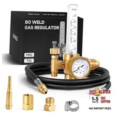 BO WELD Argon CO2 Regulator Flow Meter Gas Regulator Gas Regulator with Hose