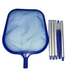 Pool Skimmer Net with 5 Aluminum Pole Sections – 64&Prime;