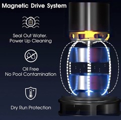 AQUAFYSH Cordless Pool Vacuum 25 Micron Fluff Ultra Fine Filter True Powerful