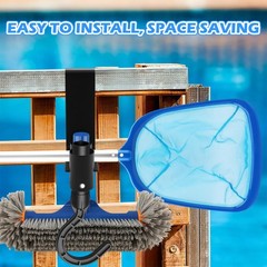 2Pcs Pool Fence Hooks, Adjustable Pool Tool Organizer for Hanging Pools Clean…