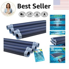 High-Density Polyethylene Pool Vacuum Hose – 40&Prime; Sections with Easy Install