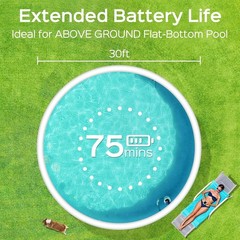 WINNY POOL CLEANER Winny 200 Pool Robot, Cordless Battery, 75 Min, 60 m²