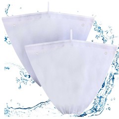 Riakrum 2 Pcs Pool Cleaner Fine Filter Bag Replacement Spa Part white