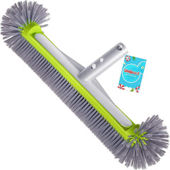 Professional Swimming Pool Brush Head with Round Ends,17.5&Prime; Heavy Duty Aluminum