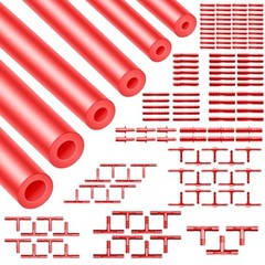 Shineyoo Red Vacuum Hose Kit 6PCS 1/8&Prime; 5/32&Prime; 3/16&Prime; 1/4&Prime; 5/16&Prime; 3/8&Prime; Tubings 5FT