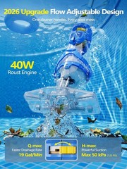 2026 Cordless Pool Vacuum for Inground Pool with Flow Adjustable Suction