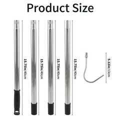 Hook for Robotics Pool Cleaner, with 68 Inches Adjustable Stainless Pole, Poo…