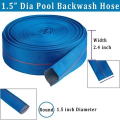Zy-Hosetube Pool Backwash Hose 1-1/2 100 Ft Heavy Duty Pvc Water Discharge Pipe