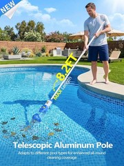 2026 Cordless Pool Vacuum for Inground Pool with Flow Adjustable Suction