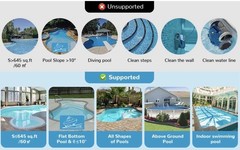 Cordless Swimming Pool Automatic Water Cleaner Robotic, Auto-Docking with Filter