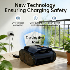 Cordless Robotic Pool Vacuum for Inground Pools, Above Ground Pool Cleaner