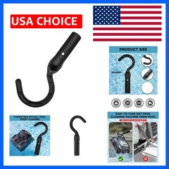 Pool Hook for Poles Compatible with All Pool Cleaner Pool Vacuum Black1 Pack