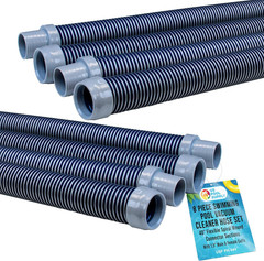 Pool Vacuum Hose, 8 Piece Pool Hose Set – 40&Prime; Blue Flexible Spiral Wound Connect