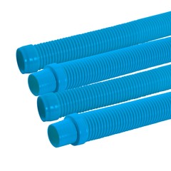 4pc Swimming Pool Vacuum Cleaner Hose Set, Teal 20&Prime; Flexible Sections, 1.5&Prime; Cuff